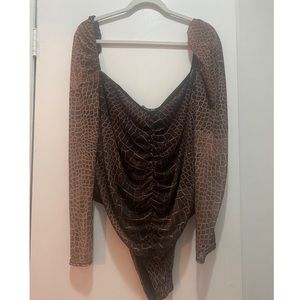 Plus Mesh Sleeve Bodysuit